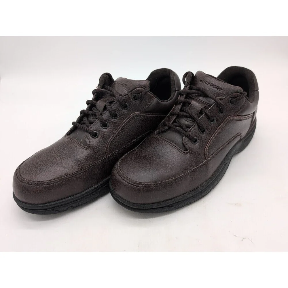Rockport Eureka K71201 Brown Leather Lace Up Soft Toe Walking Shoes Men's 11 W